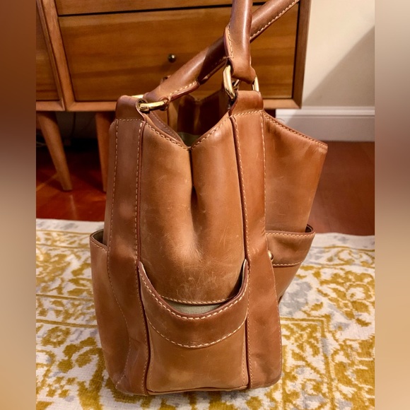J. Crew Brown/Camel Leather Campo Bag - Picture 4 of 16
